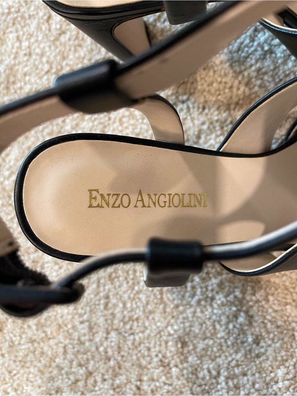 Enzo Angiolini Trudy black open toe block heel sandals - Picture 8 of 10